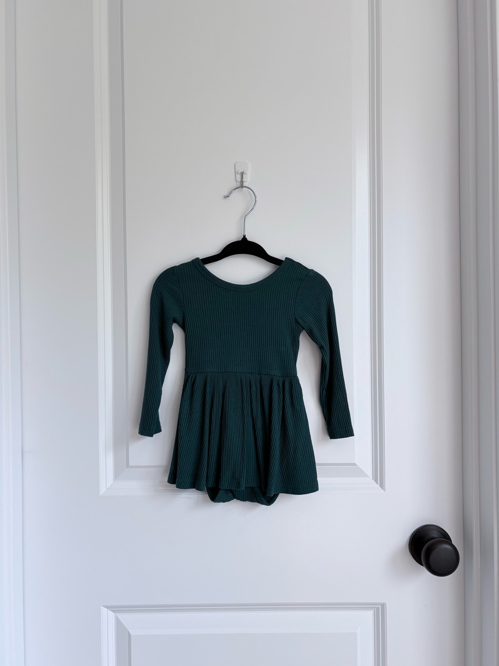 Little Sleepies Play Emerald Green Ribbed Skater Dress with Bodysuit